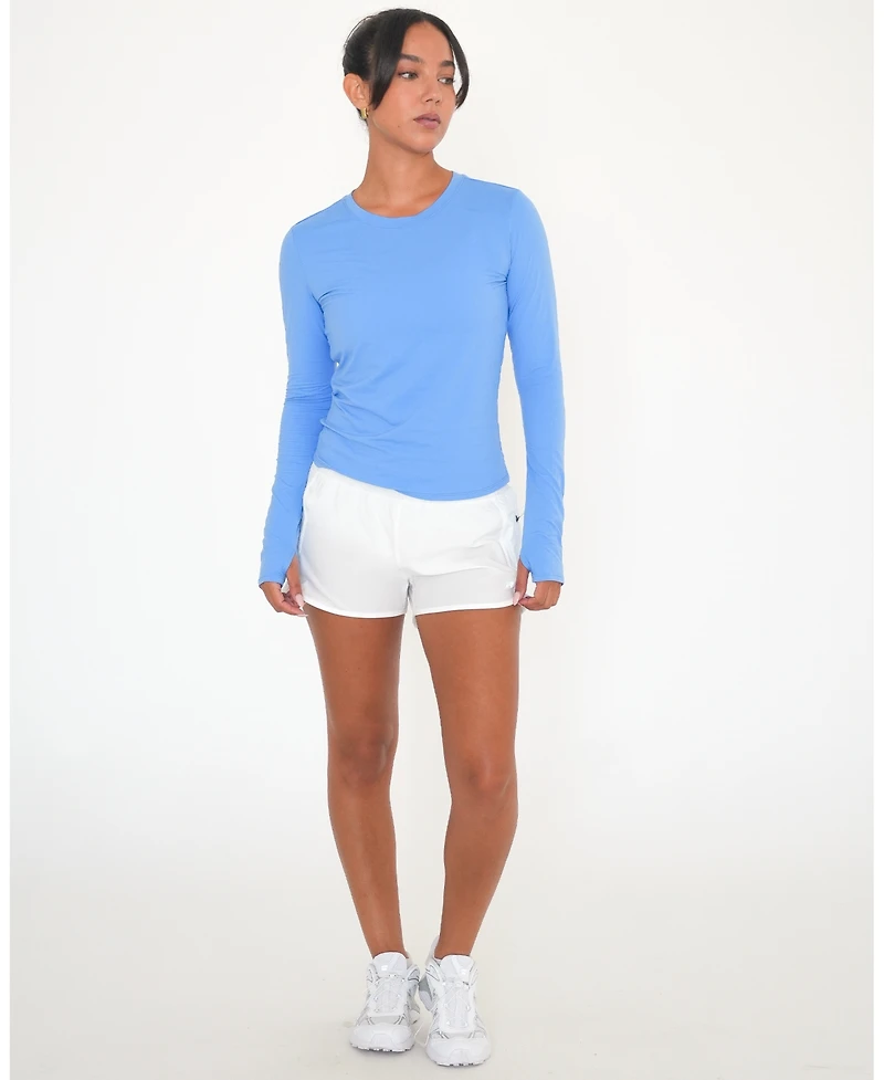 Rebody Active Women's Raya Mid-Length Compression Nylon Long-Sleeve Top