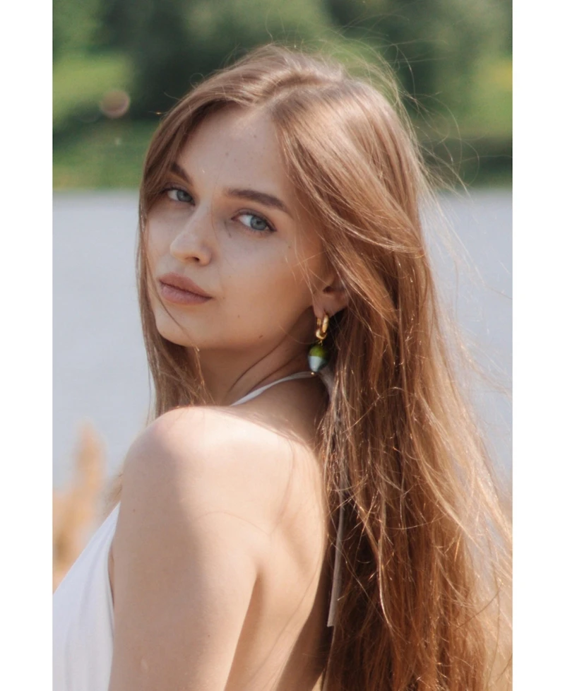 Esmee Glaze Heart Dangle Earrings