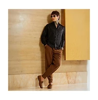 Campus Sutra Men's Onyx Black Corroded-Tactile Shirt