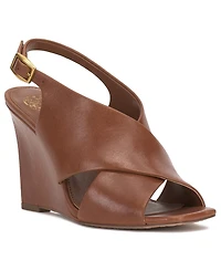Vince Camuto Women's Ameira Cross Strap Wedge Heel Sandals
