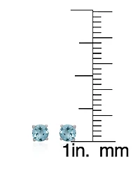 Macy's 3-Pc. Blue Topaz Hoop & Stud Earrings Set (3-4/5 ct. t.w.) in Sterling Silver