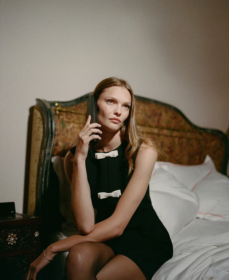 French Connection Women's Bow Detail Mini Dress