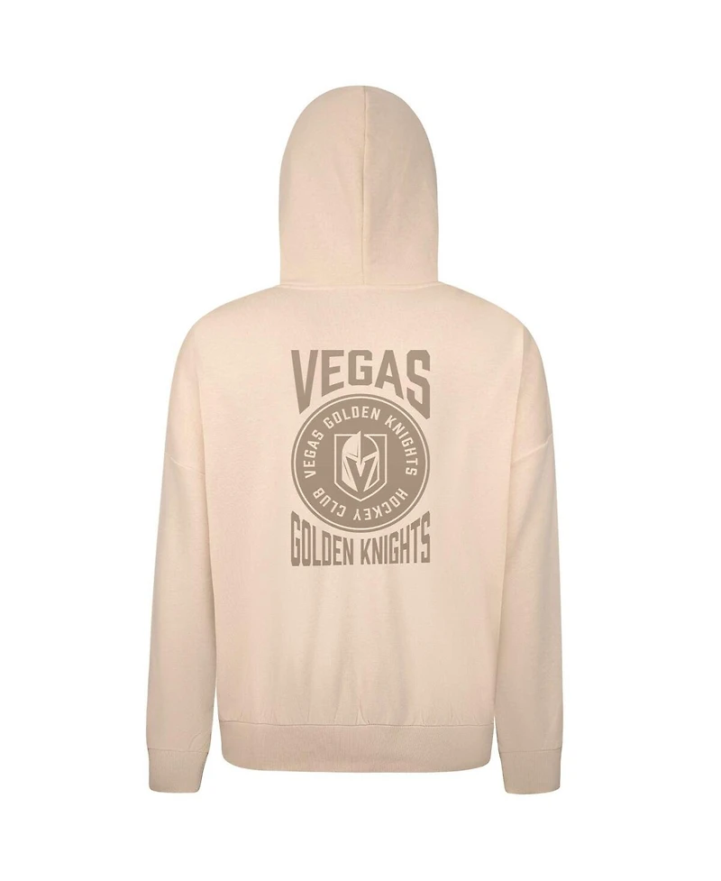 LevelWear Men's Cream Vegas Golden Knights Contact Stamp Pullover Hoodie
