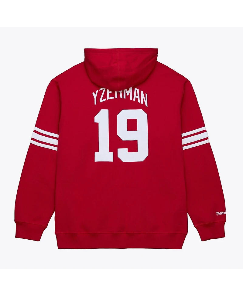 Men's Steve Yzerman Scarlet Detroit Red Wings 1997 Name & Number Premium Pullover Hoodie