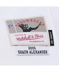 Men's Shaun Alexander White Seattle Seahawks 2005 Legacy Throwback Replica Jersey