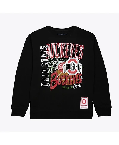 Men's Black Ohio State Buckeyes Half Time Fleece Sweatshirt