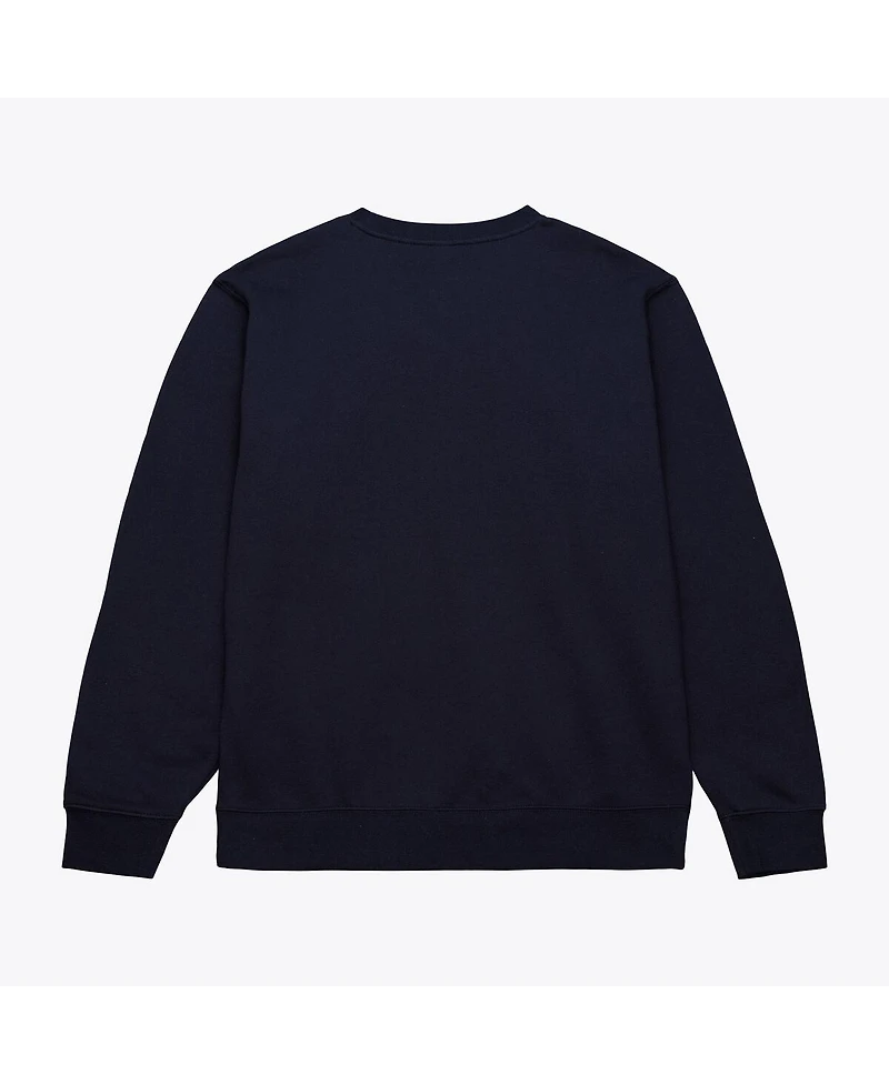 Men's Navy Michigan Wolverines Half Time Fleece Sweatshirt