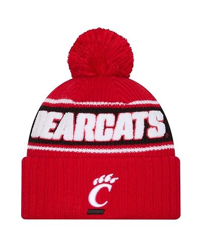 Men's Red Cincinnati Bearcats Bold Cuffed Knit Hat with Pom