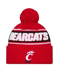 Men's Red Cincinnati Bearcats Bold Cuffed Knit Hat with Pom