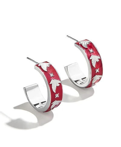 Wear by Erin Andrews x BaubleBar Atlanta Falcons Enamel Hoop Earrings