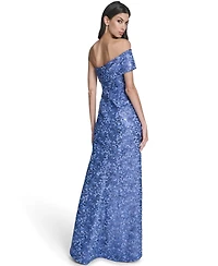 Eliza J Women's One-Shoulder Side Tucks Long Dress