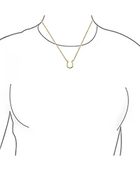 Bling Jewelry Equestrian Horseshoe Necklace and Snaffle Bit Hoop Earrings Jewelry Set Rose Gold Plated Sterling Silver