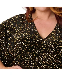 Unique Vintage Plus 1970s Sequin Caftan Jumpsuit