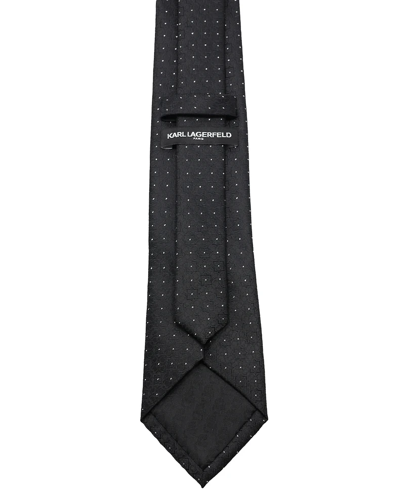 Karl Lagerfeld Paris Men's Sparkle Medallion Pattern Classic Tie