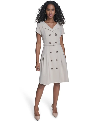 Calvin Klein Women's Crepe V-Neck Blazer Dress