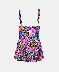 Cupshe Women's Scoop Neck Tie Knot One Piece Swimsuit Swim Dress