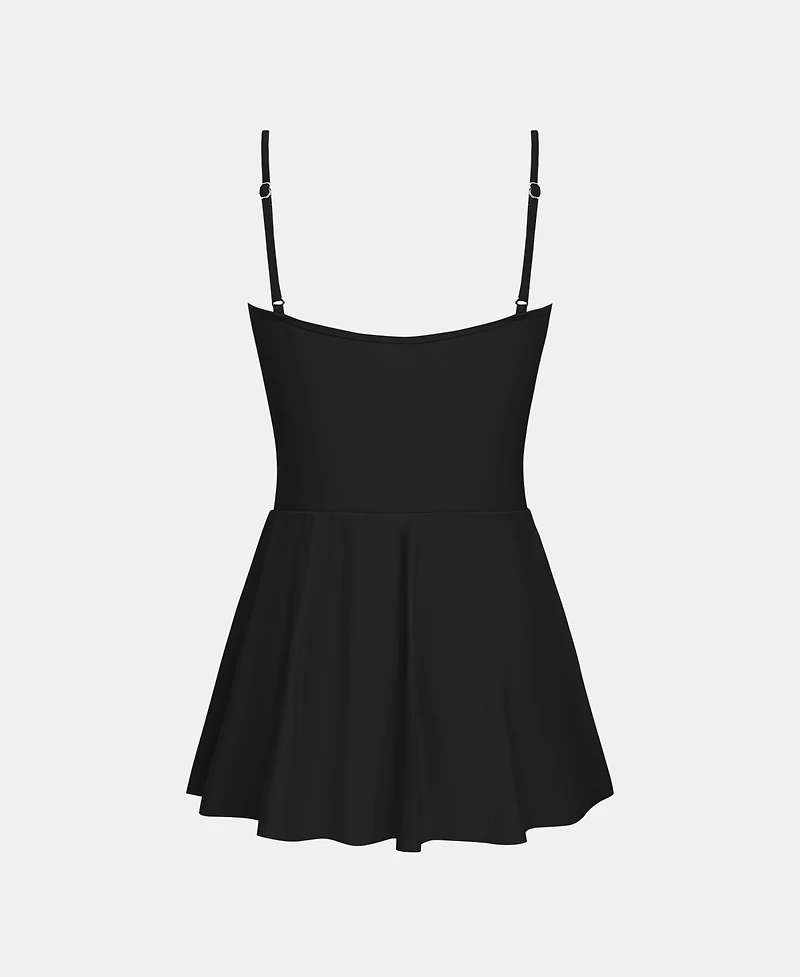 Cupshe Women's Wrapped Mesh Adjustable Straps One Piece Swim Dress