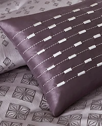Madison Park Biloxi Geometric Jacquard 6-Pc. Duvet Cover Set, King/California King