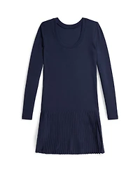 Polo Ralph Lauren Girls' 7-16 Pleated-Skirt Ribbed Dress