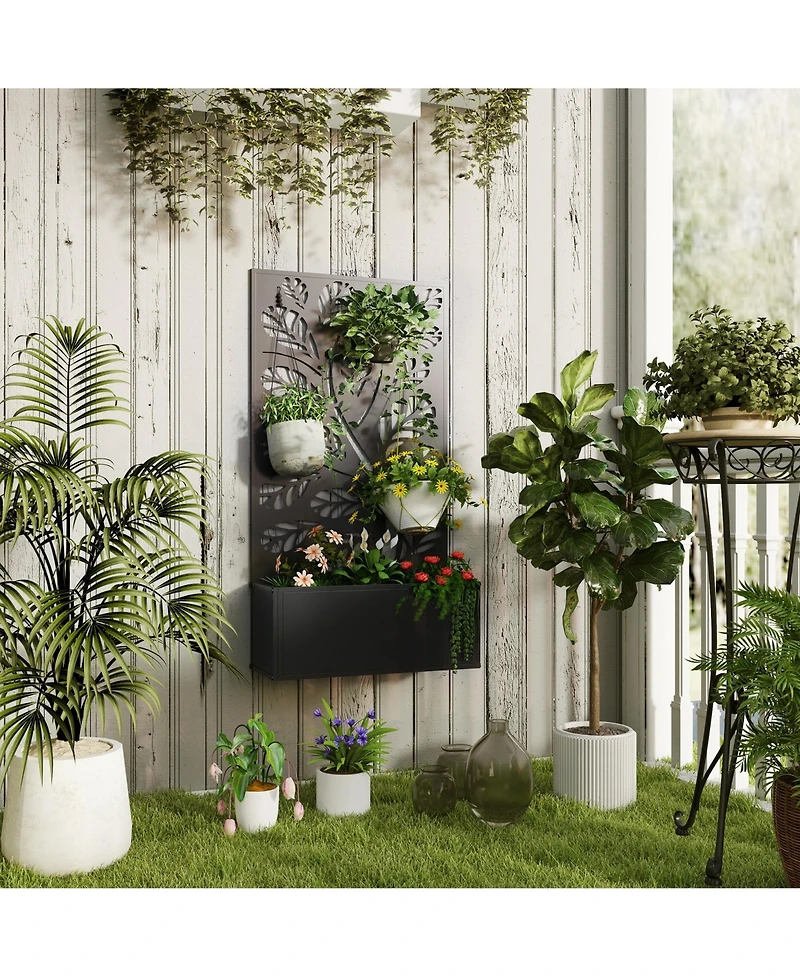 Outsunny Garden Box with Privacy Panel