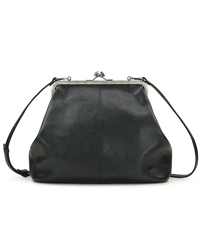Patricia Nash Vivienne Kisslock Leather Crossbody Bag
