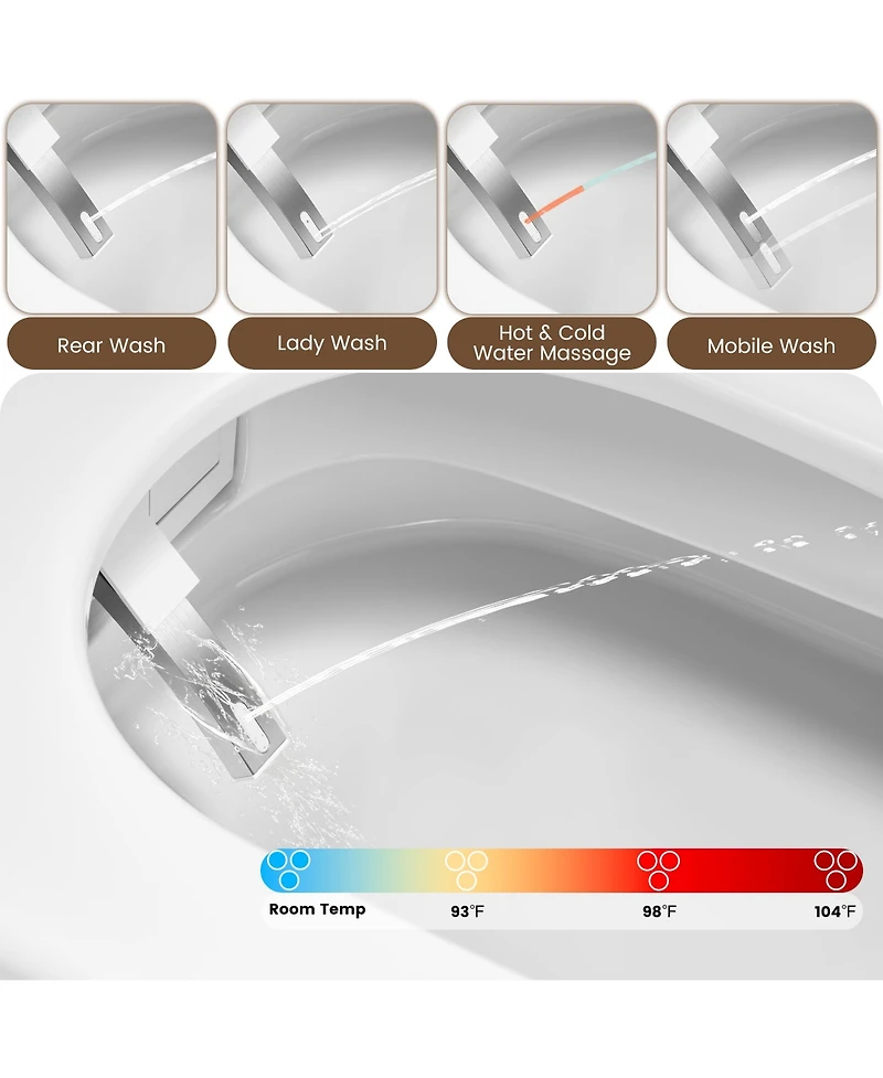 Casainc Smart One-Piece Bathroom Fixture With Heated Seat, Auto Flush, Wash, Dryer And Digital Display