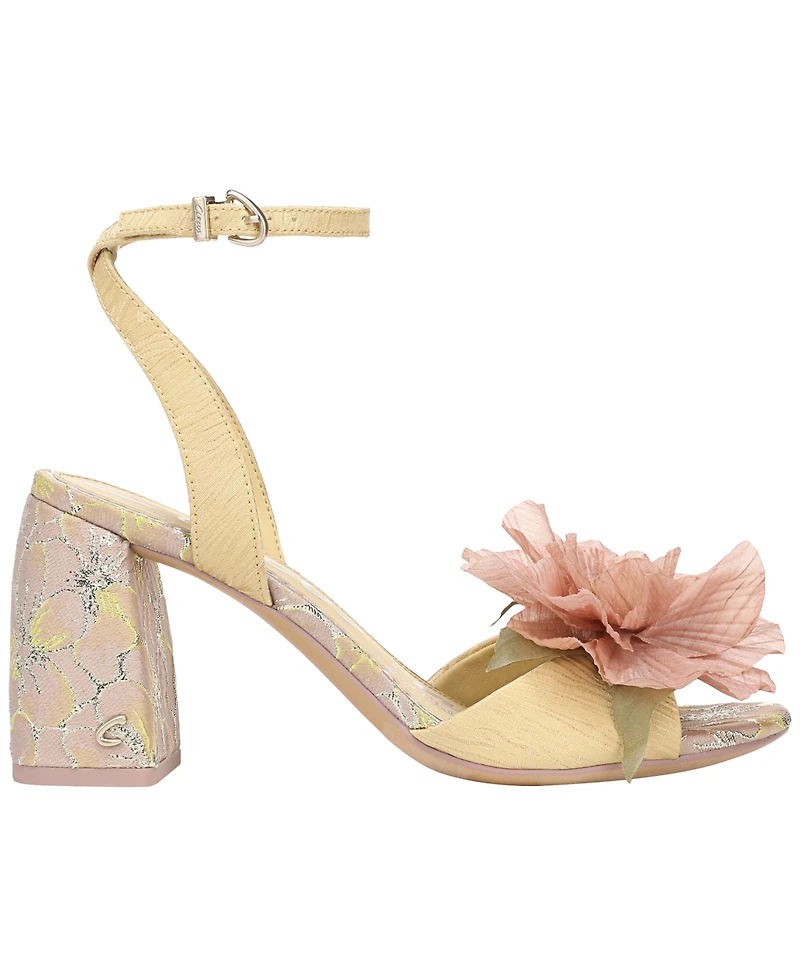 Circus Ny by Sam Edelman Women's Aria Flower Two-Piece Block Heel Dress Sandals