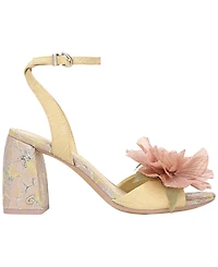 Circus Ny by Sam Edelman Women's Aria Flower Two-Piece Block Heel Dress Sandals