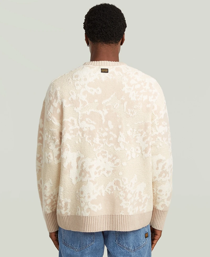 G-Star Raw Men's Camo Jacquard Knit Sweater