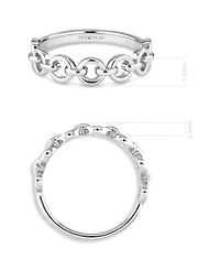 Devata Cable Link Ring in Rhodium Plated Sterling Silver