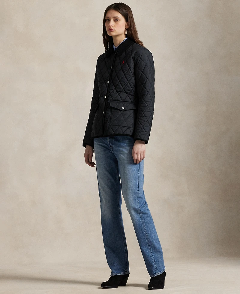 Polo Ralph Lauren Women's Corduroy-Trim Quilted Barn Jacket