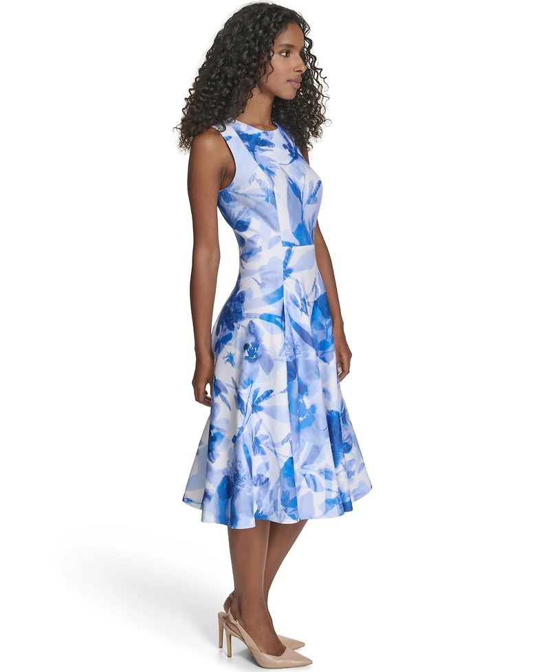 Calvin Klein Women's Crewneck Midi Dress
