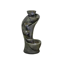 SunJet 23.6" Outdoor Water Fountain with Led Lights