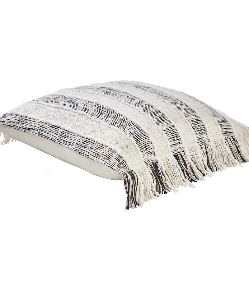 Tahari Home Ariel Fringe Stripe Decorative Pillow, 20" x 20"
