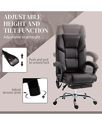 Vinsetto Vibration Massage Office Chair with Lumbar Heat, Footrest,