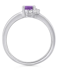 Macy's Amethyst (3/4 ct. t.w.) and White Diamond (1/20 Ring 10k Gold