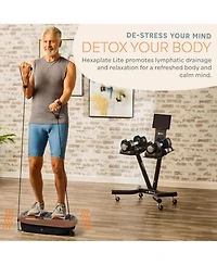 Lifepro HexaPlate Lite Vibration Plate Exercise Machine – Full Body Vibrating Platform for Lymphatic Drainage