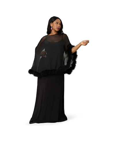 Smak Parlour Women's Plus Cape Maxi Dress