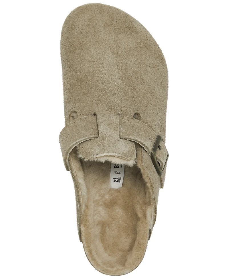 Birkenstock Men's Boston Shearling Suede Leather Clogs from Finish Line