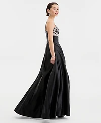 City Studios Juniors' Rhinestone Ball Gown, Created for Macy's