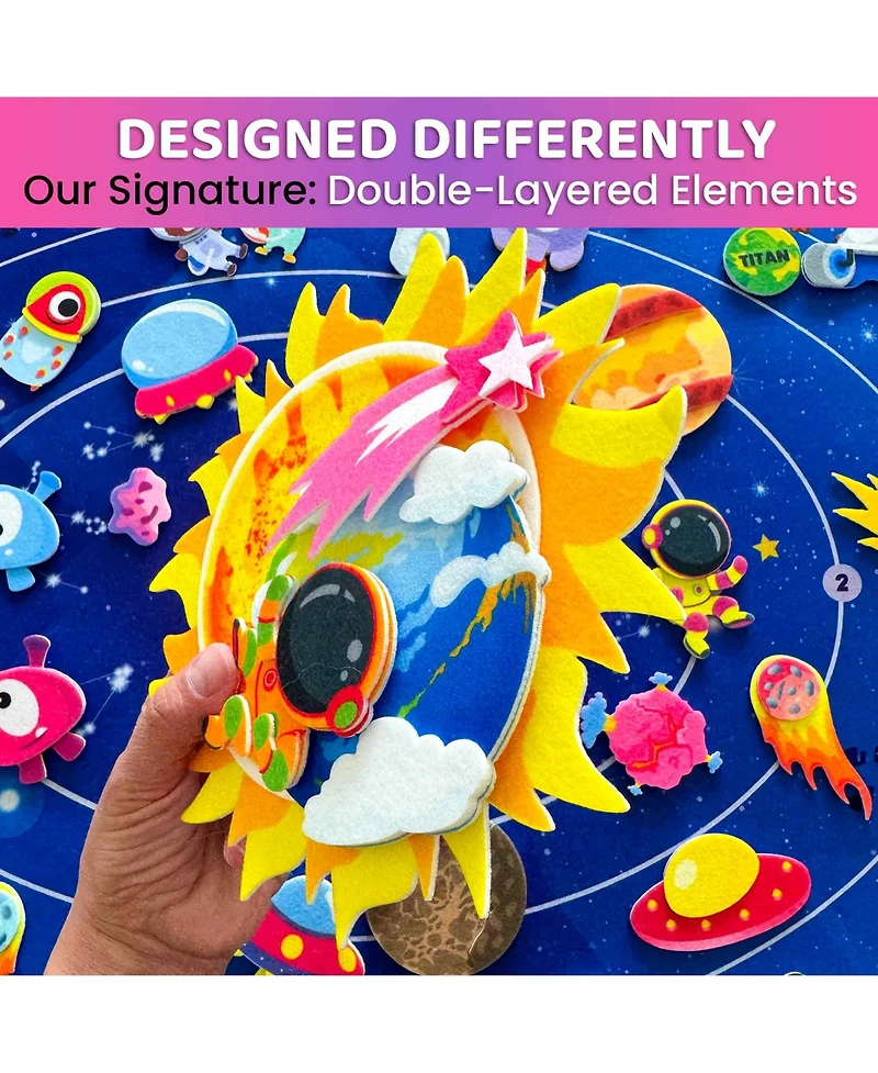 Quokka Space Felt Board for Kids 3-5 Years Old - Social Emotional Preschool Learning Activities