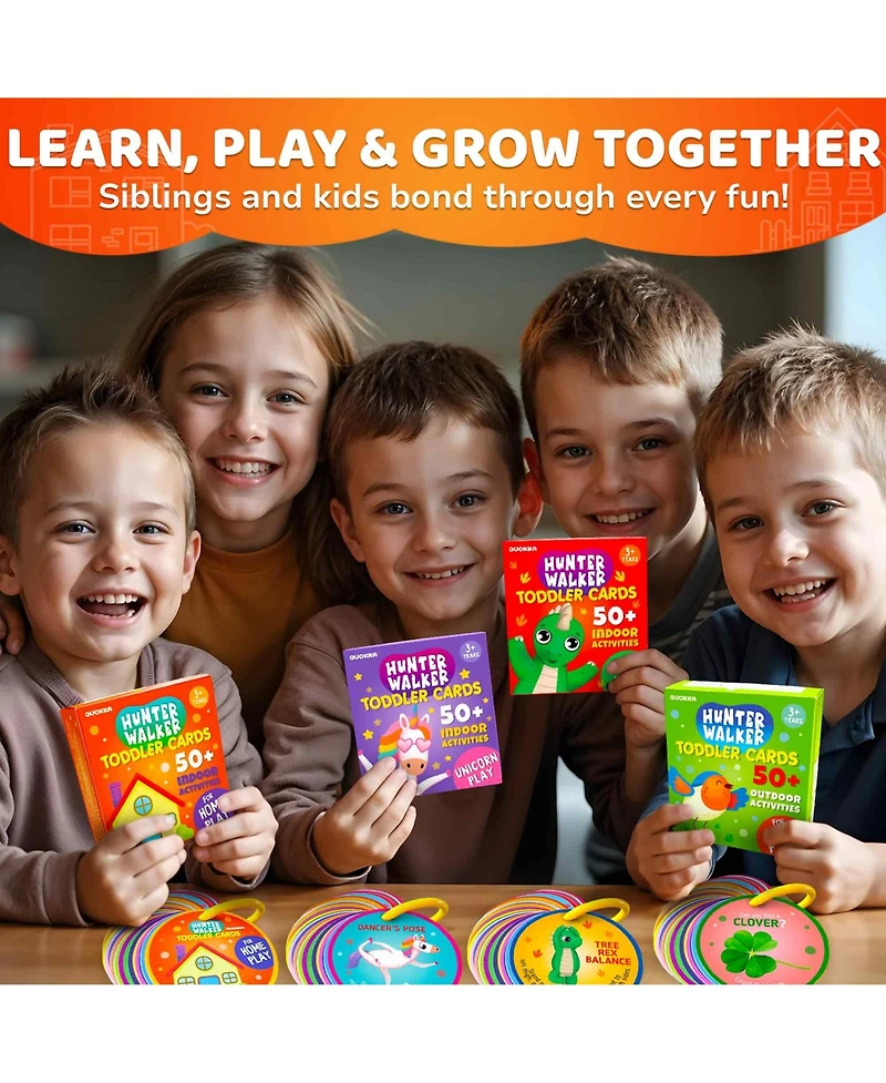 Quokka Scavenger Hunt Game for Toddlers 3-5 – 50 Toddler Activities Indoor Cards Set