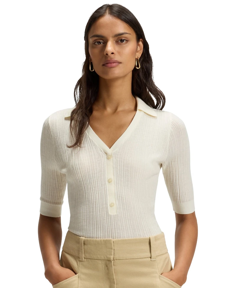 Boss by Hugo Women's Knit Collared Sweater