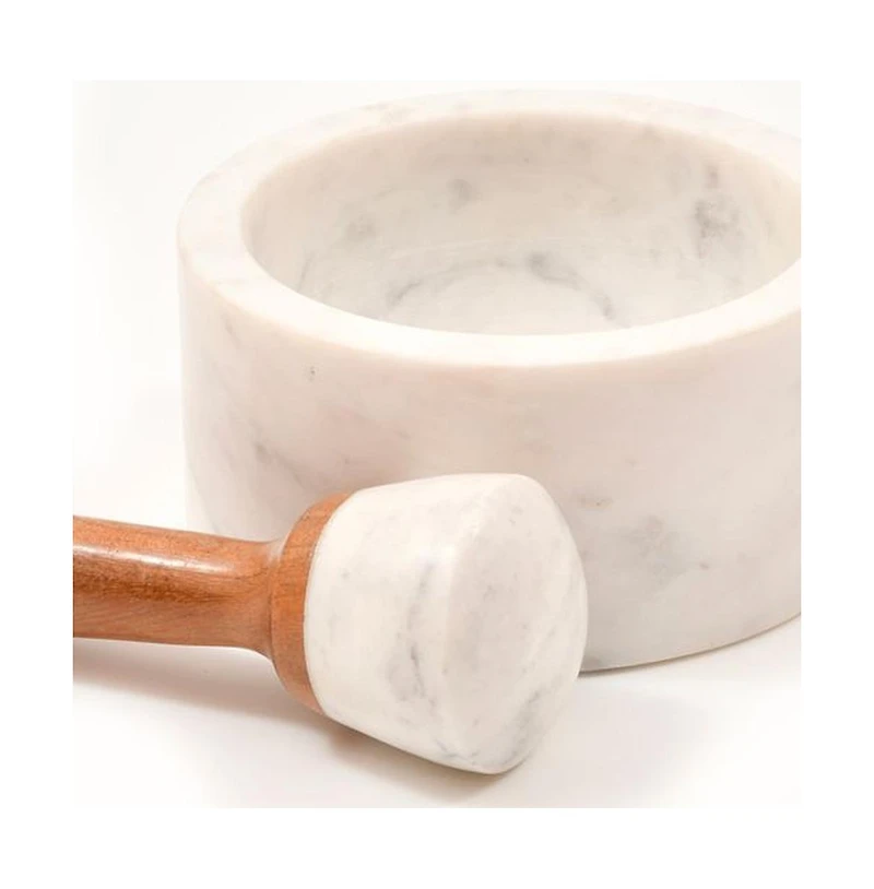 Verve Culture Marble and Wood Mortar & Pestle