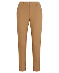 Boss by Hugo Women's Stretch-Cotton Twill Regular-Fit Pants