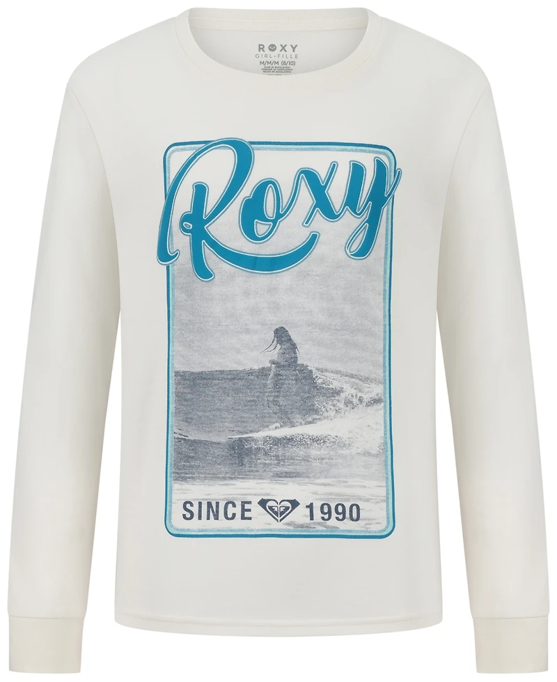 Roxy Girls' 7-16 Surf Printed Long-Sleeve T-Shirt
