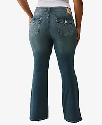 True Religion Plus Side Slit Becca Bootcut Flap Jeans