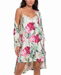 Linea Donatella Women's Tulip Garden Print Knit Chemise