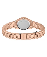 Michael Kors Women's Lexington Three-Hand Rose Gold-Tone Stainless Steel Watch and Jewelry Set, 26mm