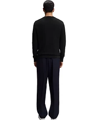 Boss by Hugo Men's Knitted Structure Cotton Sweater